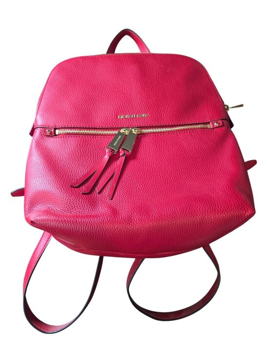 Michael Kors Rhea Zip Red Vegan Leather Handbag Backpack, NWT, MSRP $298 main image 7
